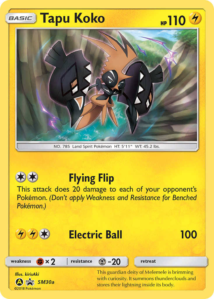 Sun & Moon Promo Tapu Koko #30 Alternate Art